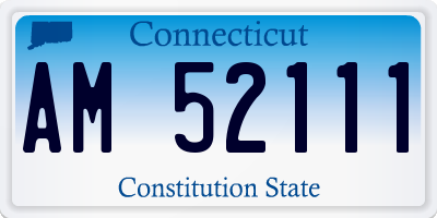 CT license plate AM52111