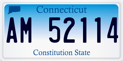 CT license plate AM52114