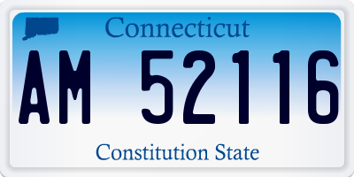 CT license plate AM52116