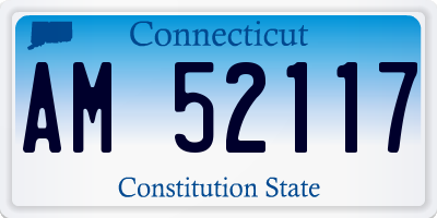 CT license plate AM52117