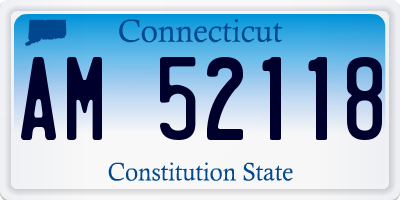 CT license plate AM52118