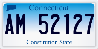 CT license plate AM52127