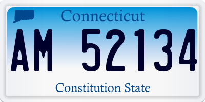 CT license plate AM52134