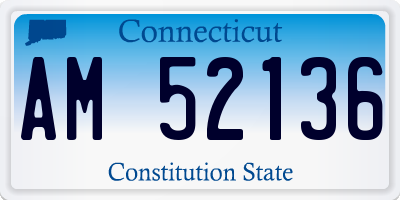 CT license plate AM52136
