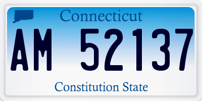CT license plate AM52137