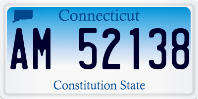 CT license plate AM52138