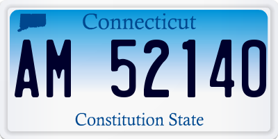 CT license plate AM52140