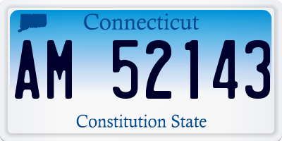 CT license plate AM52143