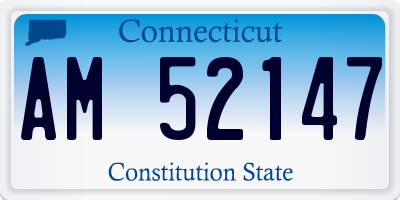 CT license plate AM52147