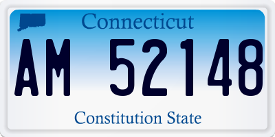 CT license plate AM52148