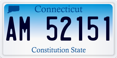 CT license plate AM52151