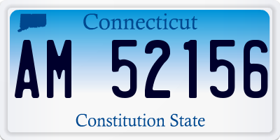 CT license plate AM52156