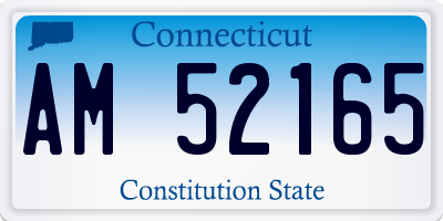 CT license plate AM52165