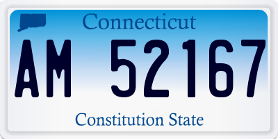 CT license plate AM52167