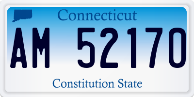 CT license plate AM52170