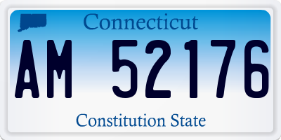 CT license plate AM52176