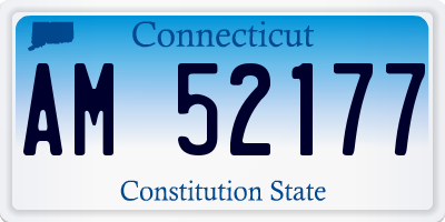 CT license plate AM52177