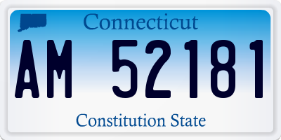 CT license plate AM52181