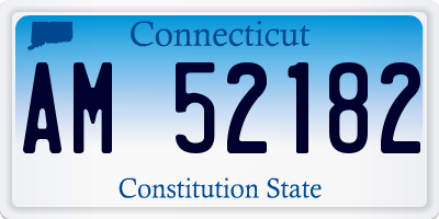 CT license plate AM52182