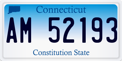 CT license plate AM52193