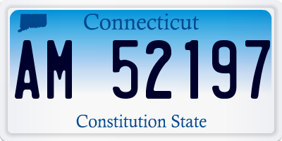 CT license plate AM52197