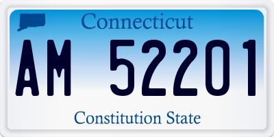 CT license plate AM52201