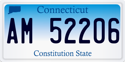 CT license plate AM52206