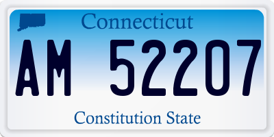 CT license plate AM52207