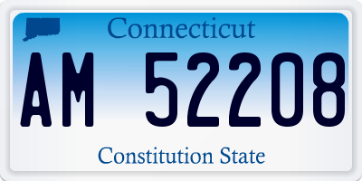 CT license plate AM52208
