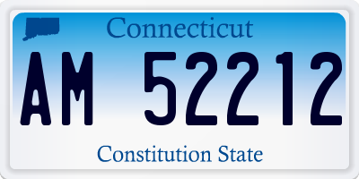 CT license plate AM52212