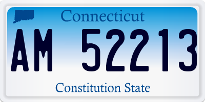 CT license plate AM52213