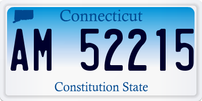 CT license plate AM52215
