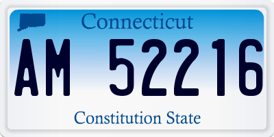 CT license plate AM52216