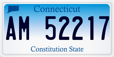 CT license plate AM52217