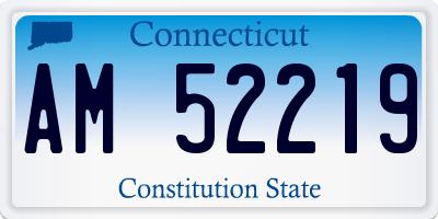 CT license plate AM52219