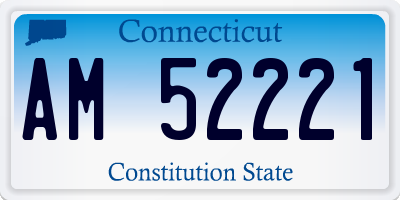 CT license plate AM52221