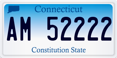 CT license plate AM52222