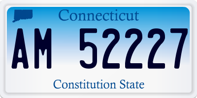 CT license plate AM52227