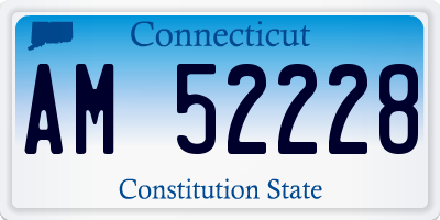 CT license plate AM52228