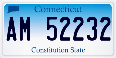 CT license plate AM52232