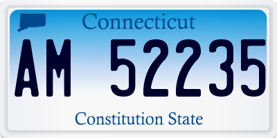 CT license plate AM52235