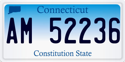 CT license plate AM52236