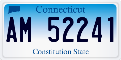 CT license plate AM52241