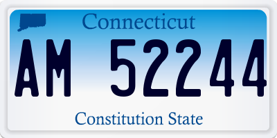 CT license plate AM52244