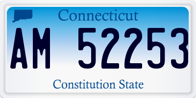 CT license plate AM52253