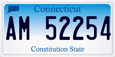 CT license plate AM52254