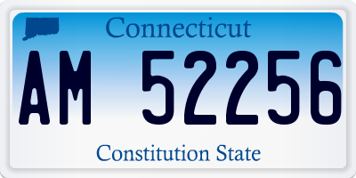 CT license plate AM52256