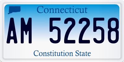 CT license plate AM52258