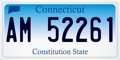 CT license plate AM52261