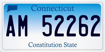 CT license plate AM52262
